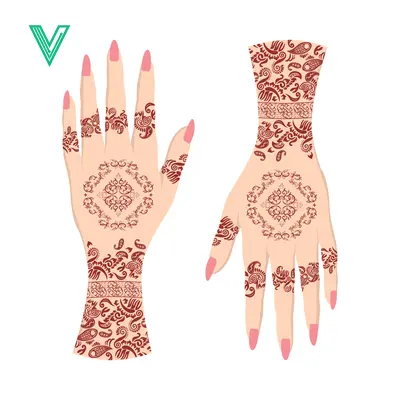 Intricate Henna Designs on Hands for Cultural Celebrations