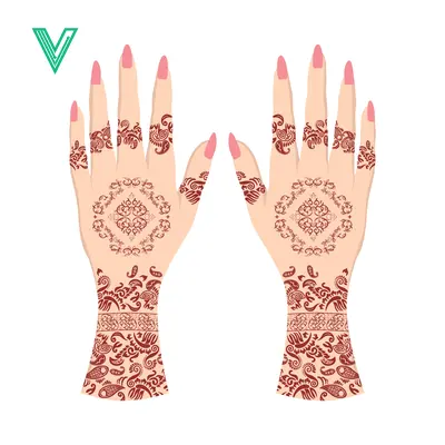 Intricate Henna Designs on Hands for Cultural Celebrations