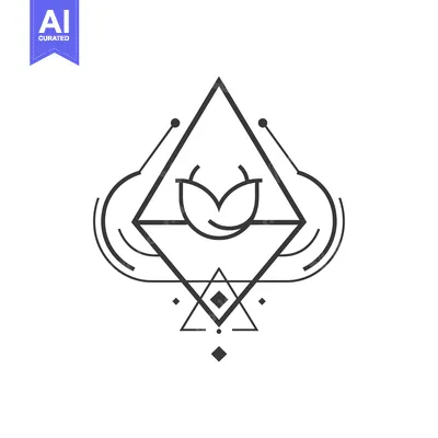 Popular premium asset: Abstract Geometric Design with a Flower Symbol