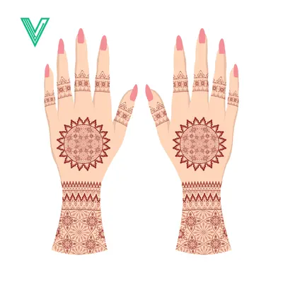 Intricate Henna Designs on Hands for Cultural Celebrations