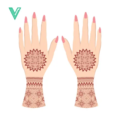 Intricate Henna Designs on Hands for Cultural Celebrations