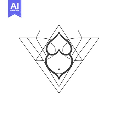 Abstract Geometric Design with a Heart-Shaped Element