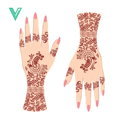 Intricate Henna Designs on Hands for Cultural Celebrations