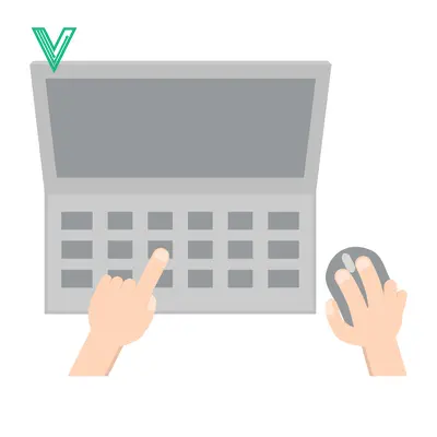 Top View of Hands Using Laptop and Computer Mouse