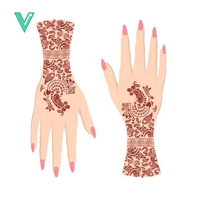 Intricate Henna Designs on Hands for Cultural Celebrations