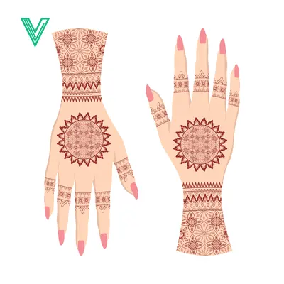 Intricate Henna Designs on Hands for Celebrations and Art