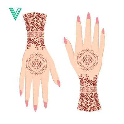 Intricate Henna Designs on Hands for Cultural Celebrations