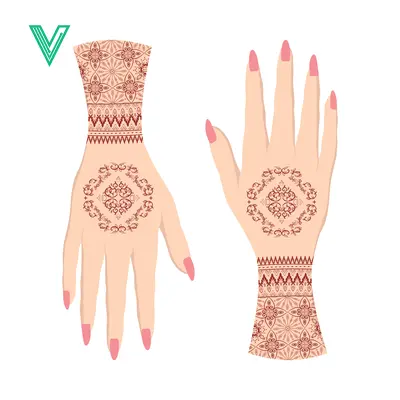 Intricate Henna Designs on Hands for Cultural Celebrations