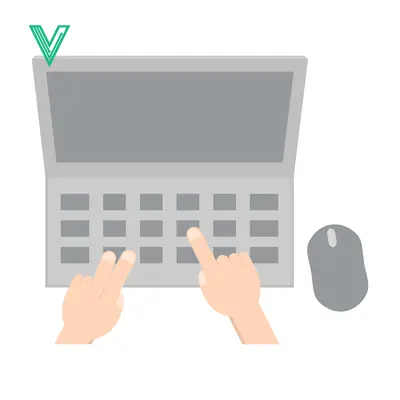 Top View of Hands Typing on Laptop Keyboard with Computer Mouse
