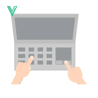 Hands Typing on Laptop Keyboard and Using Touchpad
