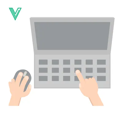 Hands using laptop and computer mouse for work or study