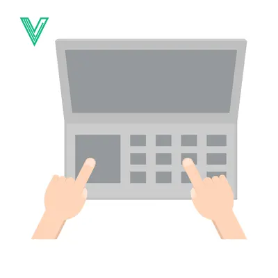 Hands Typing on Laptop Keyboard with Touchpad