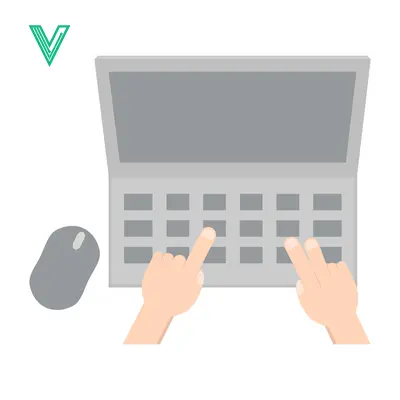 Hands Typing on Laptop Keyboard Next to Computer Mouse