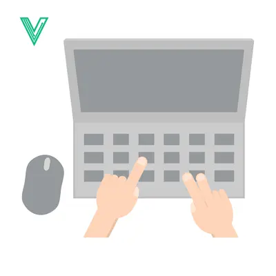 Hands Typing on Laptop Keyboard with Computer Mouse Nearby