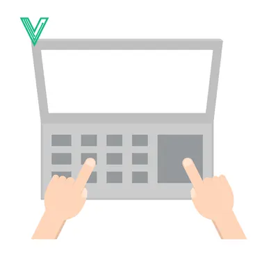 Hands typing on a laptop keyboard with a blank screen
