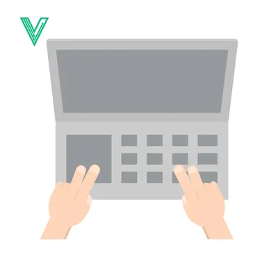 Top View of Hands Typing on Laptop Keyboard and Touchpad