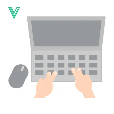 Hands typing on a laptop keyboard with a computer mouse nearby