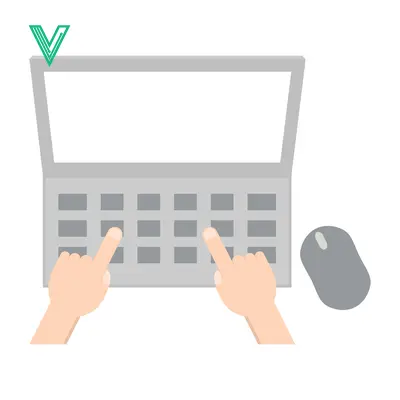 Hands Typing on Laptop Keyboard with Computer Mouse Nearby