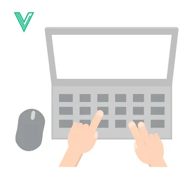 Typing on Laptop Keyboard with Computer Mouse Nearby