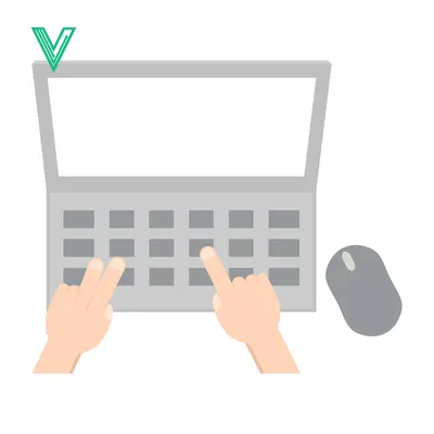 Hands typing on a laptop keyboard with a computer mouse nearby
