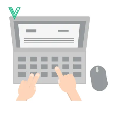 Hands typing on a laptop keyboard with a computer mouse nearby
