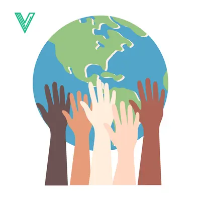 Diverse Hands Holding Up the Planet Earth Symbolizing Unity and Global Cooperation