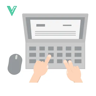 Hands Typing on Laptop Keyboard with Computer Mouse Nearby