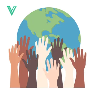 Diverse Hands Reaching Up Towards the Earth Globe Symbolizing Unity and Global Cooperation