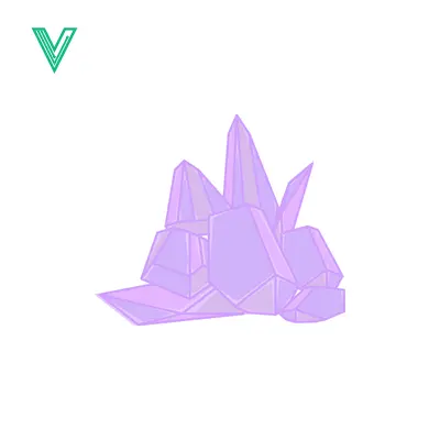 Abstract Geometric Crystal Formation Illustration