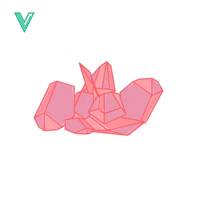Abstract Geometric Pink Crystal Formation