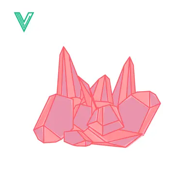 A cluster of pink quartz crystals with sharp facets and geometric shapes isolated on a white background