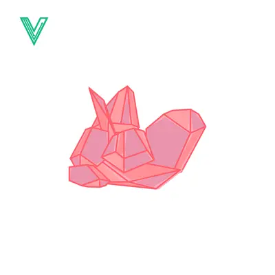Geometric Pink Crystal Formation Abstract Art