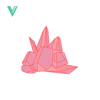 Pink Crystal Cluster Illustration
