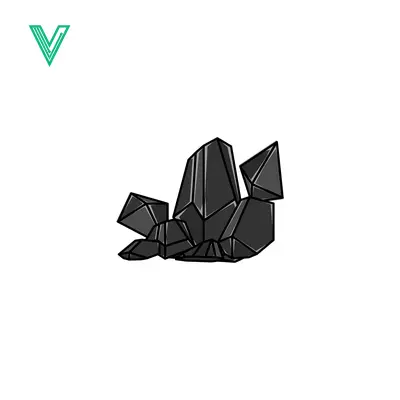 Aset desain premium: Abstract Geometric Dark Rock Formation Illustration