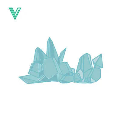 Abstract Blue Ice Crystals Formation