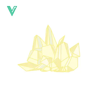 Premium design asset: Illustration of a cluster of yellow crystals on a white background