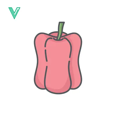 Pink Bell Pepper Illustration