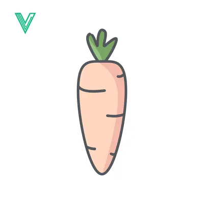 Simple Cartoon Carrot Illustration