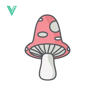Cute Pink Mushroom Illustration