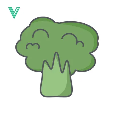 Cartoon Broccoli Icon Vector Illustration