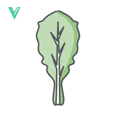 Aset premium populer: Simple Illustration of a Fresh Green Leaf