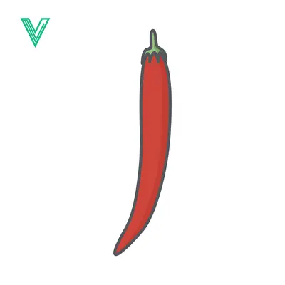 Red Chili Pepper Isolated on White Background