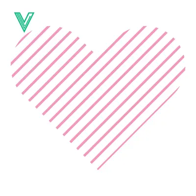 Pink and Gray Striped Heart Graphic