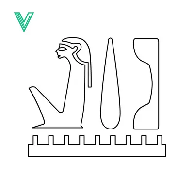 Ancient Egyptian Hieroglyphic Symbols for Comb and Hair Accessories