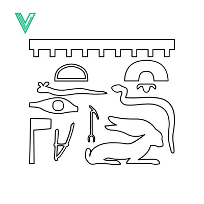Ancient Egyptian Hieroglyphs Collection Vector Illustration