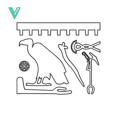 Ancient Egyptian Hieroglyphs Featuring a Vulture and Symbols
