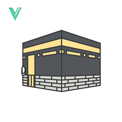 Kaaba Islamic Holy Site Illustration