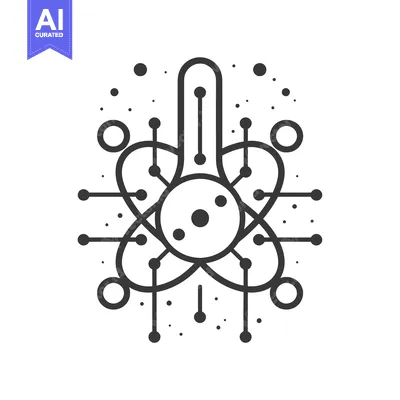 Aset premium populer: Abstract Geometric Design with Central Circle and Surrounding Elements