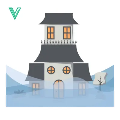Haunted House in a Snowy Landscape