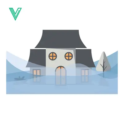 Winter Scene with a Cozy House and Snowfall